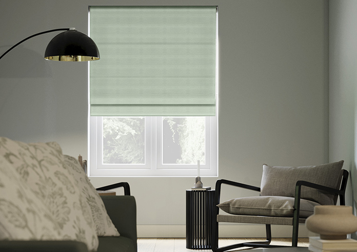 Shima Faux Silk, Moonstone - Roman Blind - Image 3